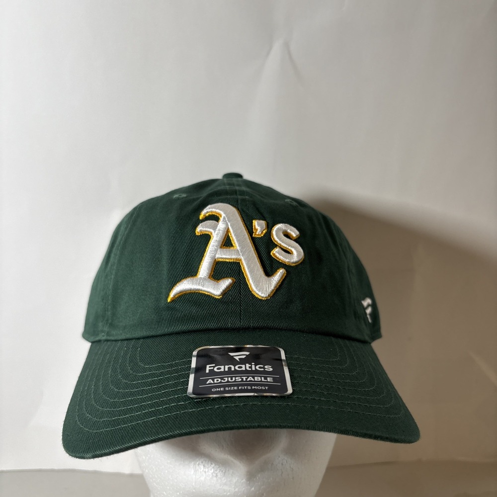 Fanatics Oakland A's Athletics Green MLB Strap Back Hat‎ NEW